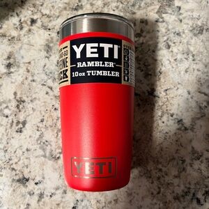 NEW YETI rambler 10oz tumbler mug cup magslider lid red DISCONTINUED RETIRED